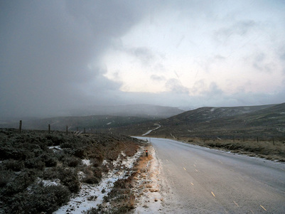 Schneefall im Cairngorms National Park Schneefall im Cairngorms National Park